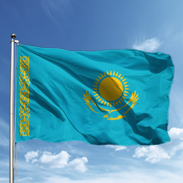 Kazakistan Bayrağı 150*225 ürün görseli 1