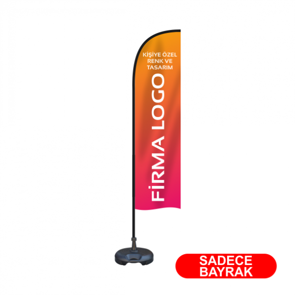 Özel Tasarımlı Yelken Bayrak 75x300cm (Sadece Bayrak) ürün görseli 1