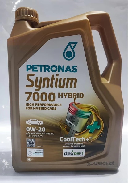 PETRONAS SYNTIUM 7000 HYBRID 0W-20 MOTOR YAĞI 5 Litre ürün görseli 1