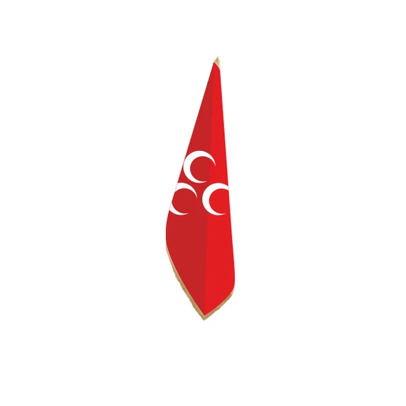 Üç Hilal Kırmızı Makam Bayrağı (Telalı-Simli-Direksiz) 100x150 cm ürün görseli 1