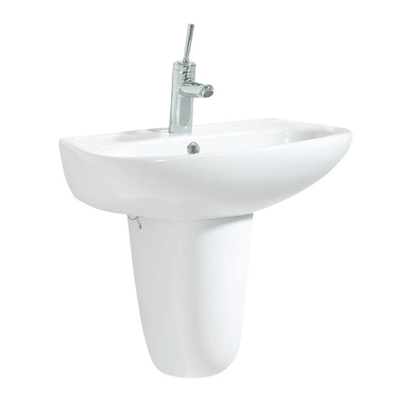Creavit SD055 Sedef Yarım Ayak Lavabo 45X55 cm Beyaz ürün görseli 1