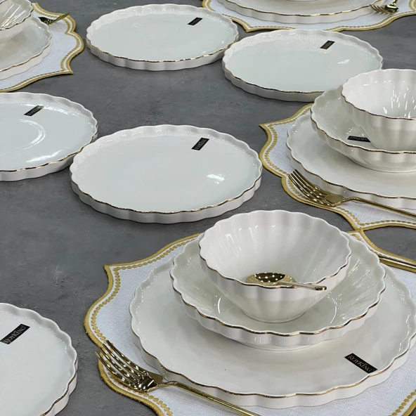 Royking Twist Gold 24 Parça Yemek Takımı HRN 017 ürün görseli 1