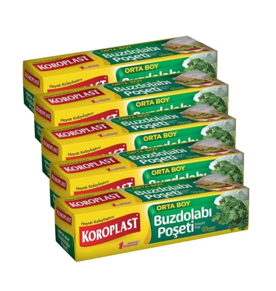 Koroplast Orta Boy Buzdolabı Poşeti 24x38 Cm 20 Li x 5 Paket ürün görseli 1