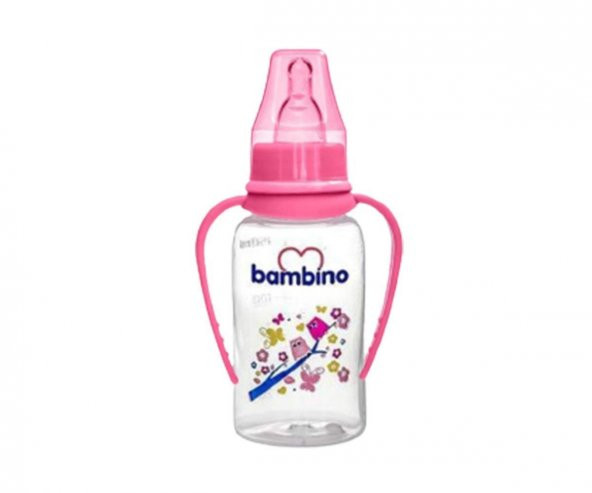 Bambino 0+ Ay Natural Pp Kulplu Biberon 150 Ml - Pembe ürün görseli 1