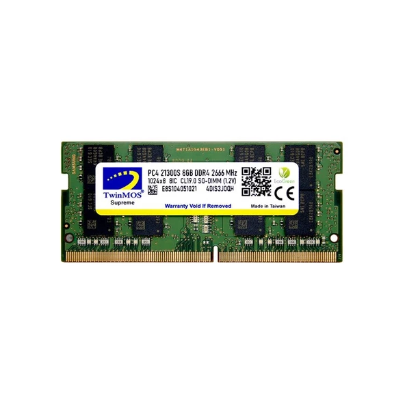 TwinMOS 8 GB 2666MHz MDD48GB2666N DDR4 Notebook Ram ürün görseli 1