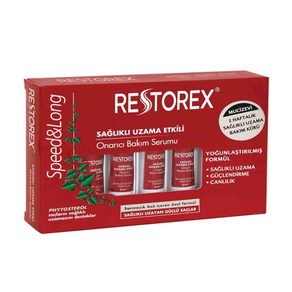 Restorex Onarıcı Saç Bakım Ampul Serum 7 Adet x 6 Ml Sağlıklı Uzama Etkili ürün görseli 1
