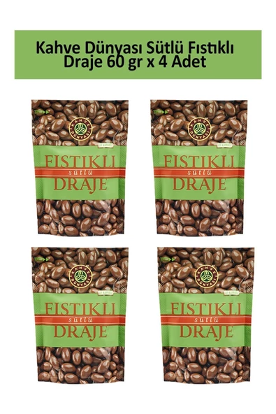 Kahve Dünyası Fıstıklı Sütlü Draje 60 gr x 4 Adet ürün görseli 1