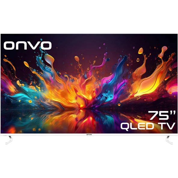 Onvo 75OVF9001UQ Ultra HD 75" 190 Ekran Uydu Alıcılı Google Smart QLED TV ürün görseli 1