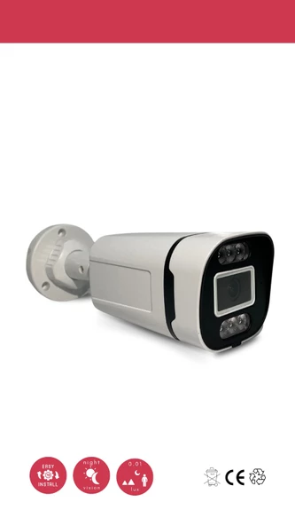 5MP 3.6MM WARM LED BULLET IP KAMERA SESLİ ürün görseli 1