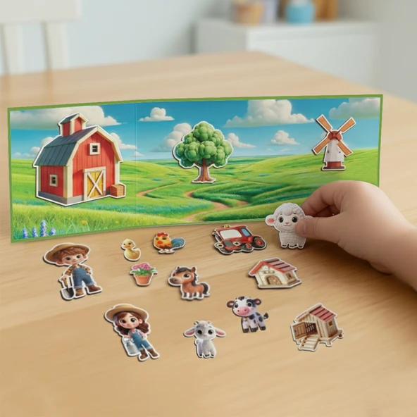 Magnetli Farm Set - Resim 4