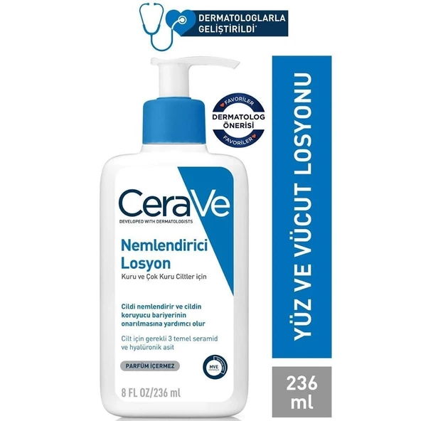 CeraVe Kuru ve Çok Kuru Ciltler için Nemlendirici Losyon 236ml ürün görseli 1