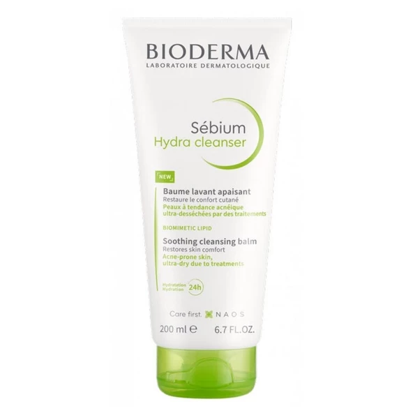 Bioderma Sebium Hydra Akneye Eğilim Gösteren Hassas Ciltler için Balm Dokulu Temizleyici 200ml ürün görseli 1