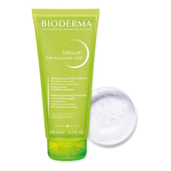 Bioderma Sebium Active Yoğun Arındırıcı Temizleme Jeli 200ml ürün görseli 1