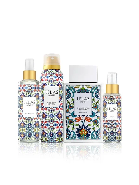 LELAS Motif 85 ML Edp Parfüm Seti 4'lü – Oryantal Çiçeksi Hediye Kutulu Unisex Bakım Seti ürün görseli 1