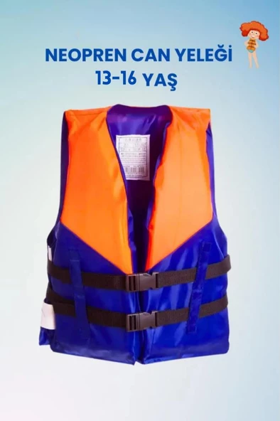 L Beden 13-16 Yaş, Turuncu Mavi Renk, Çocuklar İçin Yüzdürme Can Yeleği, Yüzmeyi Öğreten Can Yeleği ürün görseli 1