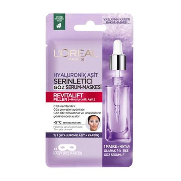 Loreal Paris Revitalift Filler Serinletici Göz Serum Maskesi ürün görseli 1