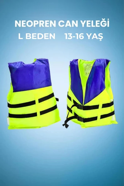 L Beden 13-16 Yaş, Mavi Sarı Renk, Çocuklar İçin Yüzdürme Can Yeleği, Yüzmeyi Öğreten Can Yeleği ürün görseli 1