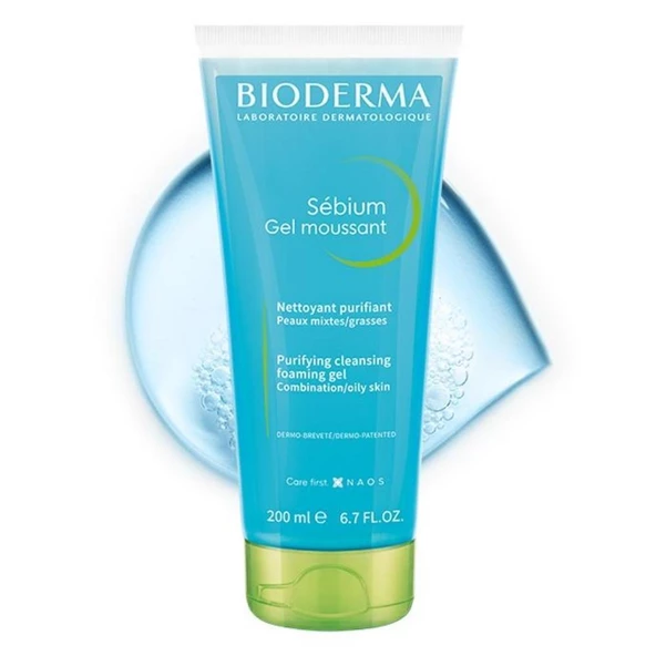 Bioderma Sebium Yağlı ve Karma Ciltler için Temizleme Jeli 200ml ürün görseli 1