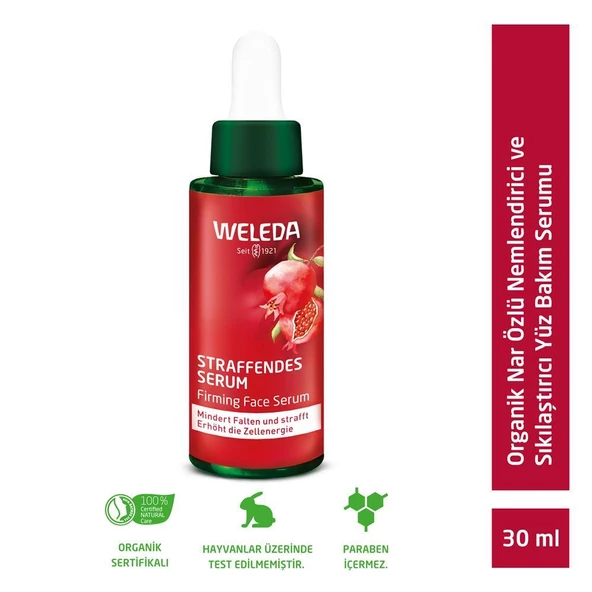 Weleda Pomegranate & Maca Peptides Nar Özlü Nemlendirici ve Sıkılaştırıcı Yüz Bakım Serumu 30ml ürün görseli 1