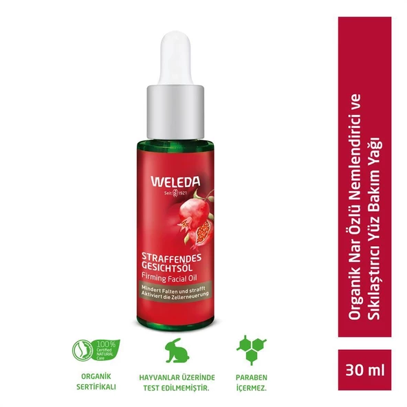 Weleda Pomegranate Firming Organik Nar Özlü Nemlendirici ve Sıkılaştırıcı Yüz Bakım Yağı 30ml ürün görseli 1