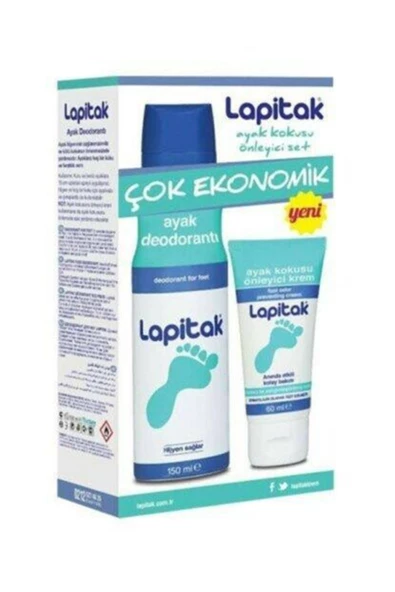 Lapitak Ayak Kokusu Önleyici Krem 60 ml + Ayak Deodorantı 150 ml  Set ürün görseli 1