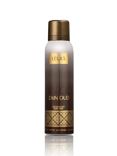 LELAS Zain Oud Unisex Deodorant 150 ML – Oryantal Baharatlı Parfümlü Koku Spreyi – 1143 ürün görseli 1