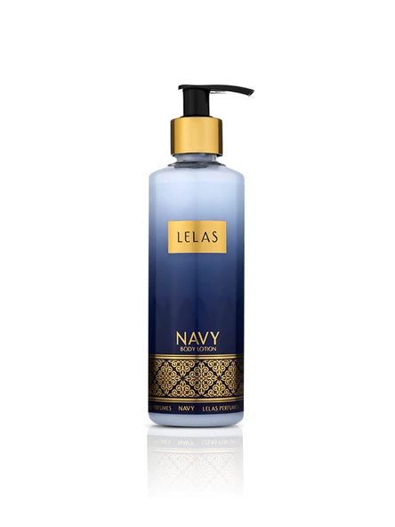 LELAS Navy Unisex Vücut Losyonu 250 ML – Odunsu Oryantal Vanilya Nemlendirici Vücut Kremi – 1157 ürün görseli 1