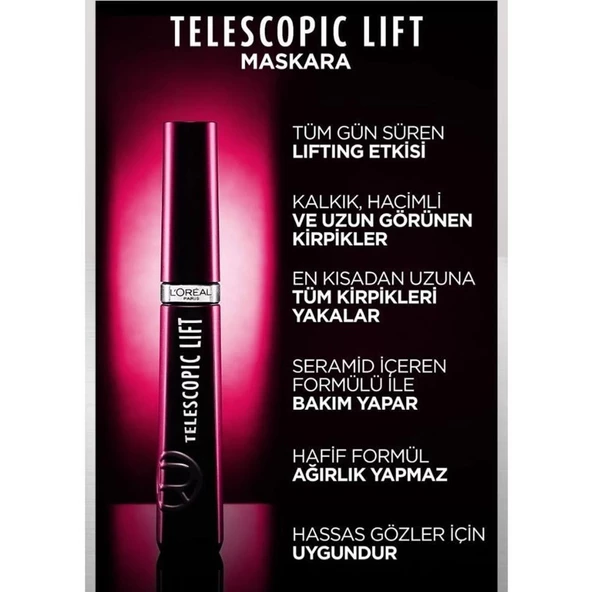 Loreal Paris Telescopic Lift Maskara - Resim 3