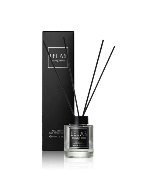 LELAS Difüzör Mango Reed Çubuklu Oda Ortam Kokusu 100 ML – Meyvemsi & Taze Kalıcı Koku – 1826 ürün görseli 1