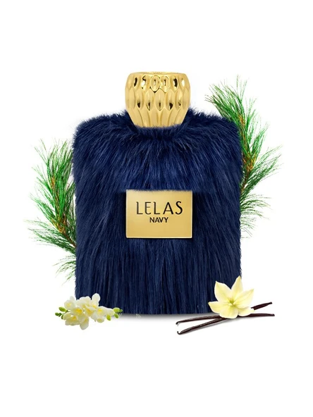 LELAS Fur 1447 Navy Kadın Erkek Parfüm EDP 100 ML – Oryantal Vanilya Kalıcı Niş Koku ürün görseli 1
