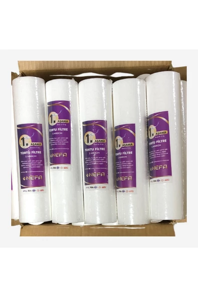 Nefa Su Arıtma 10'' 5 Micron 1. Aşama Spun Filtre (50 Adet) ürün görseli 1