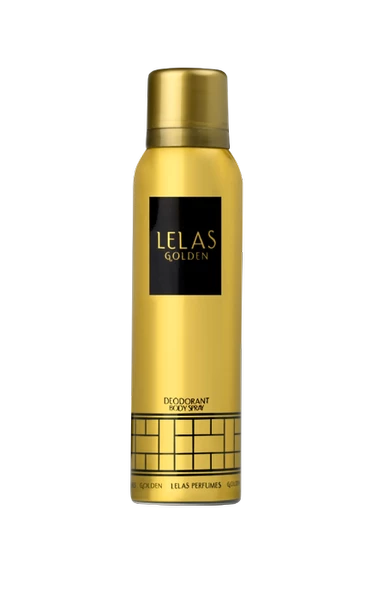 LELAS Golden Unisex Deodorant 150 ML – Meyvemsi Çiçeksi Odunsu Parfümlü Koku Spreyi – 1146 ürün görseli 1