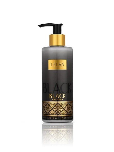 LELAS Black Erkek Vücut Losyonu 250 ML – Oryantal Baharatlı Nemlendirici Vücut Kremi – 1187 ürün görseli 1