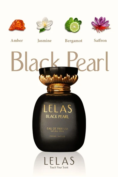 LELAS Pearl 1722 Black Pearl Erkek Parfüm EDP 100 ML – Oryantal Odunsu Kalıcı Koku ürün görseli 1