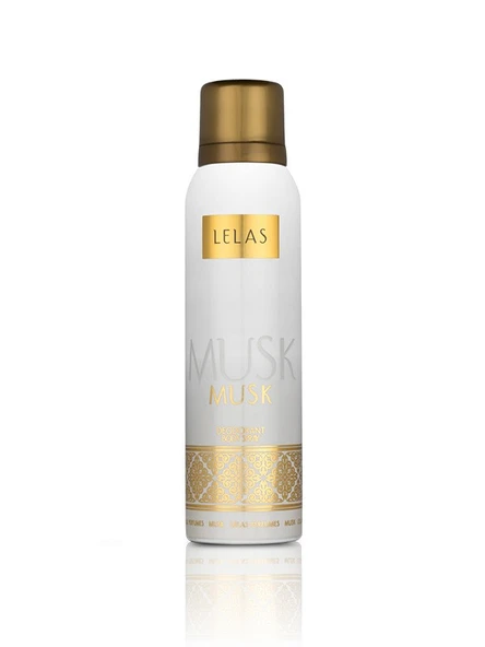 LELAS Musk Unisex Deodorant 150 ML – Oryantal Baharatlı Parfümlü Koku Spreyi – 1142 ürün görseli 1