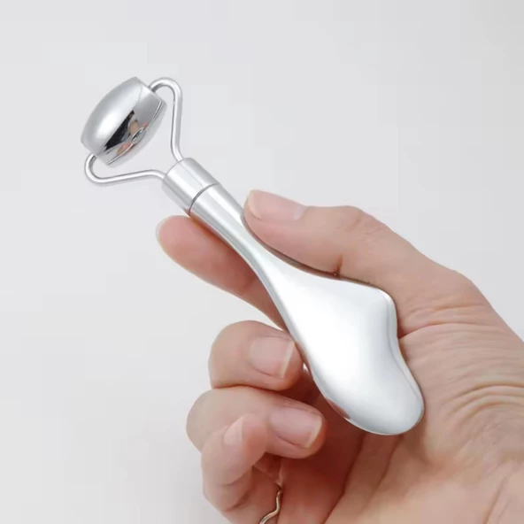 Metal Cilt Sıkılaştırıcı Face Gua Sha Rulosu Yüz Masaj Roller Model 4 ürün görseli 1