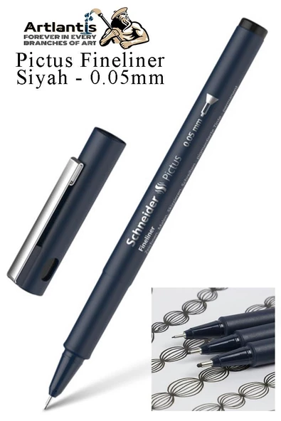 Teknik Çizim Kalemi Siyah Pictus 1 Adet Schneider Pictus Siyah Fineliner Moda Tasarım Eskiz ve Güzel Sanatlar Kalemi ürün görseli 1