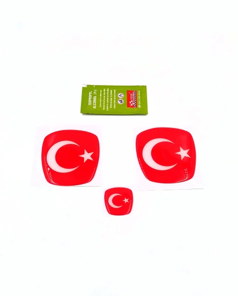 Doblo Fiorino Uyumlu Üçlü Ay Yıldız Logo Arma Sticker Set ürün görseli 1