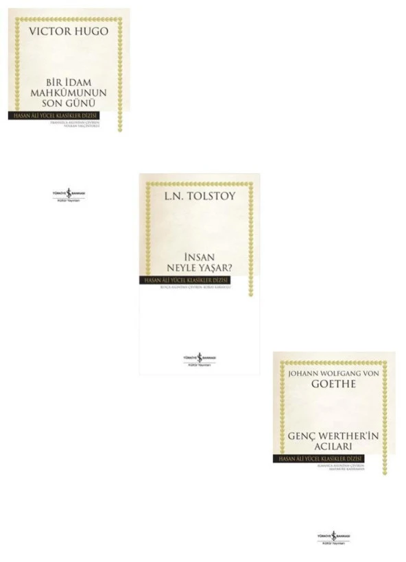 İnsan Neyle Yaşar + Bir İdam Mahkumunun Son Günü + Genç Werther’in Acıları Hasan Ali Yücel 3 Kitap ürün görseli 1