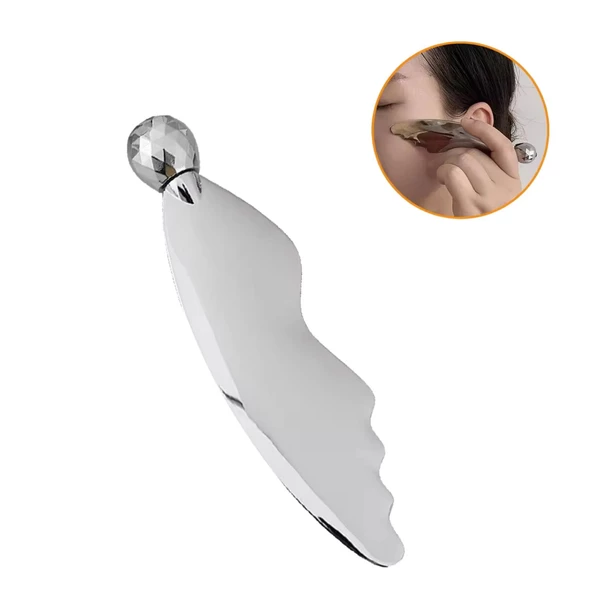 Metal Cilt Sıkılaştırıcı Face 3D Roller Kelebek Gua Sha Yüz Masaj Graston Aparatı ürün görseli 1