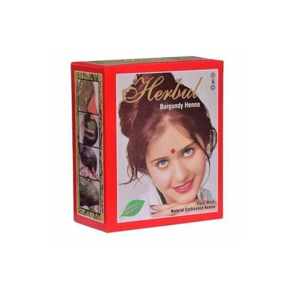 Burgundy Henna Hint Kınası 6'lı Paket (Kızıl ) ürün görseli 1