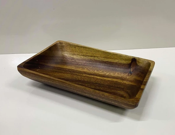 Akasya Sunumluk Dikdörtgen Kayık Çerezlik 25 CM ürün görseli 1