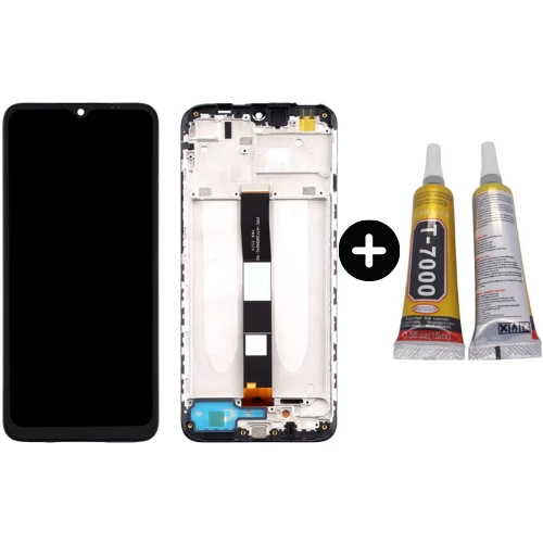 Xiaomi Redmi 10A Uyumlu Çıtalı HK Lcd Ekran Dokunmatik + B7000 ürün görseli 1