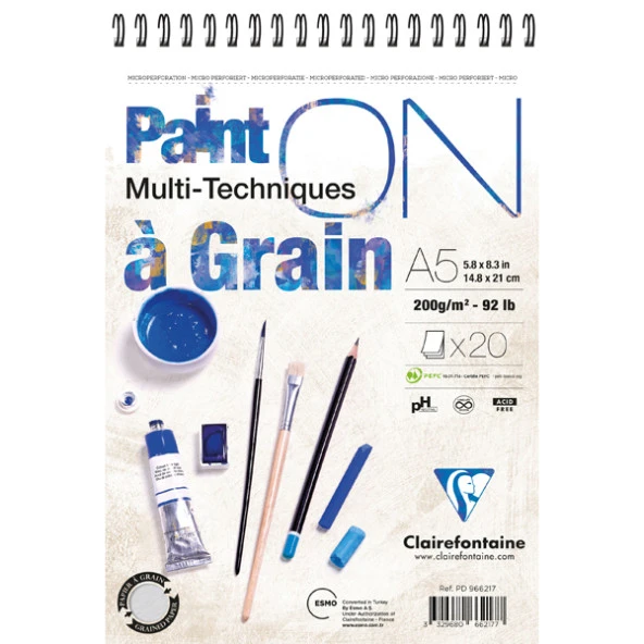 Claırefontaıne Paınt-on A Graın A5 CM Çizim Blok 200 GR 20 YP ürün görseli 1