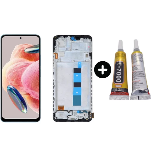 Xiaomi Redmi Note 12 4G Uyumlu Çıtalı HK Lcd Ekran Dokunmatik + B7000 ürün görseli 1