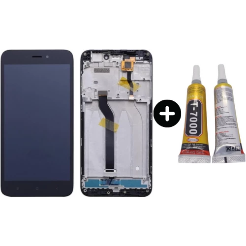 Xiaomi Redmi 5A Uyumlu Çıtalı Lcd Ekran Dokunmatik Siyah + B7000 ürün görseli 1