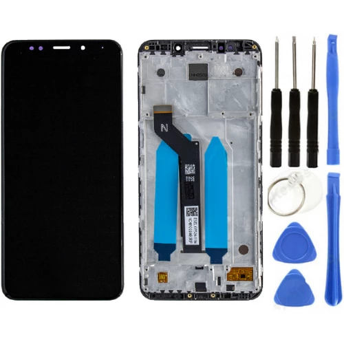 Xiaomi Redmi 5 Plus Uyumlu Çıtalı Lcd Ekran Dokunmatik Siyah + Tamir Seti ürün görseli 1