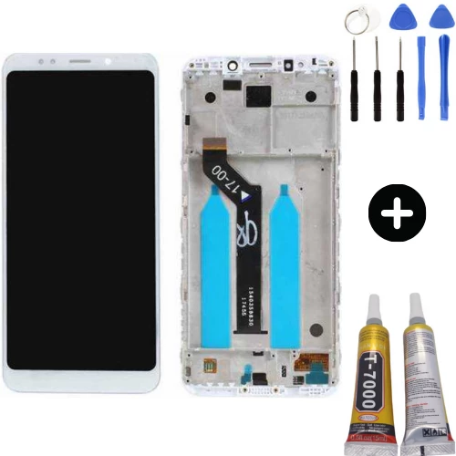 Xiaomi Redmi 5 Plus Uyumlu Çıtalı A Kalite Lcd Ekran Dokunmatik Beyaz + Montaj Seti ürün görseli 1