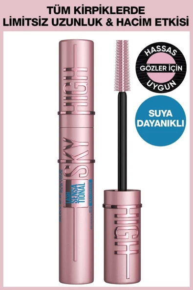 Maybelline New York Lash Sensational Sky High Suya Dayanıklı Waterproof Maskara ürün görseli 1