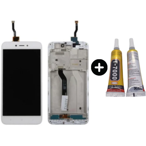 Xiaomi Redmi 5A Uyumlu Çıtalı Lcd Ekran Dokunmatik Beyaz + B7000 ürün görseli 1